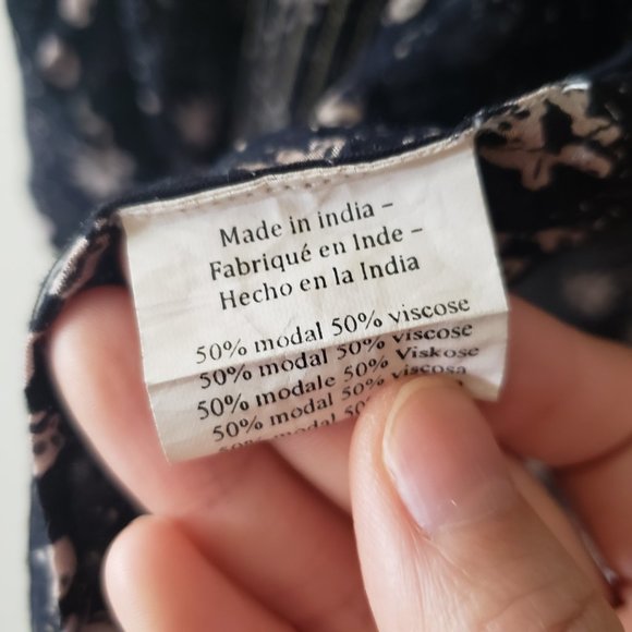 Anthropologie Erfurt Daisy Navy Kimono OS - Picture 3 of 8